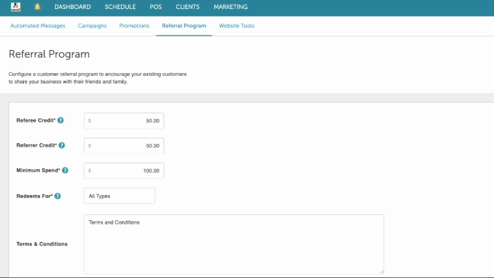 Referral Program Setup